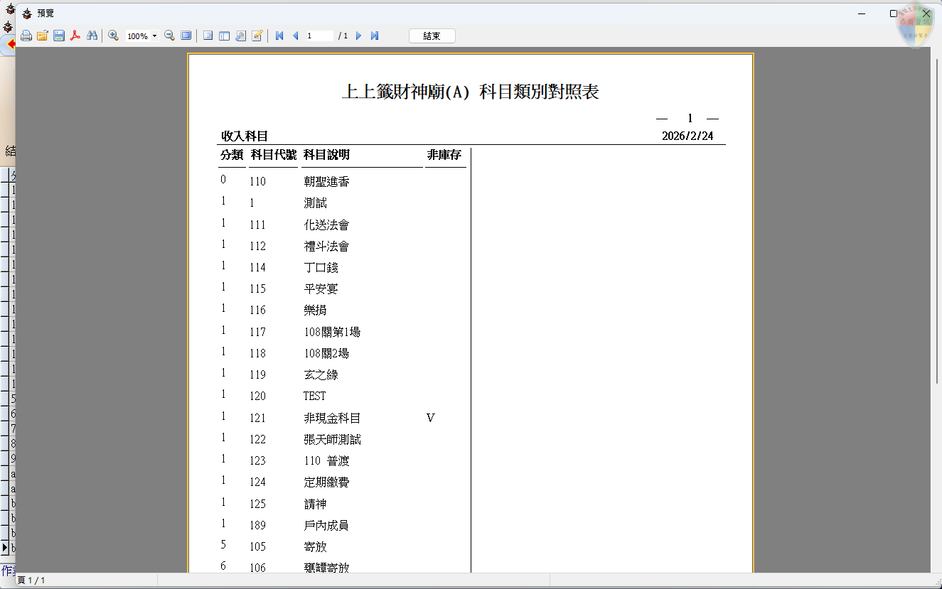 科目類別對照表-報表